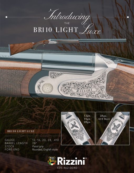 Buy Rizzini BR110 Light Luxe 20g O/U, 28" Barrel, Pistol Grip Stock, Rounded English Style Fore-end