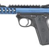 Buy Ruger, Mark IV Lite, 22/45 22LR, 4.4" Threaded Barrel, Polymer Frame, Blue Anodized Finish, Checkered Grips, Adjustable Rear Sight, 10Rd