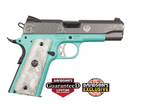 Buy Ruger SR1911 Commander 9mm, 4.25" Barrel, Lightweight Robin Egg/SS Finish, 9rd Mag