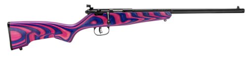 Buy Savage Rascal Minimalist .22 LR, 16" Barrel, ChevCore Pink/Purple Laminate, 1rd