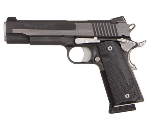 Buy Sig Sauer, 1911 Equinox, Semi-automatic, 1911, Full Size, 45 ACP, 5" Barrel, Aluminum Frame, Black and Silver Color, Right Hand, Manual Safety, Siglite Night Sights, 8Rd, 2 Magazines