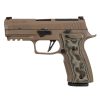 Buy Sig Sauer, P320 AXG Scorpion, Custom Works, Striker Fired, 9mm, 3.9" Barrel, AXG Modular Aluminum Grip, Flat Dark Earth, Optic Ready Compatible with Delta Point PRO and ROMEO1 PRO Optics, X-Ray 3 Night Sights, 17Rd, 3 Magazines