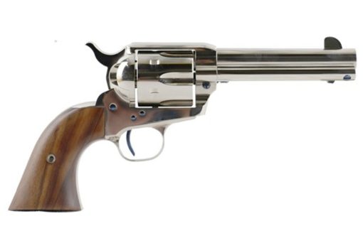 Buy Standard Mfg Single Action Revolver 45 Colt 4.75" Barrel, Nickel Plated, Walnut 1 Pc Grip