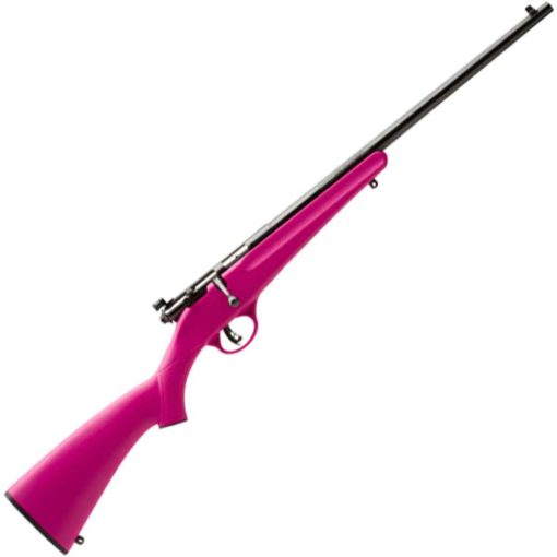 Buy Savage Arms Rascal Compact Blued/Pink Bolt Action Rifle - 22 Long Rifle - 16.13in